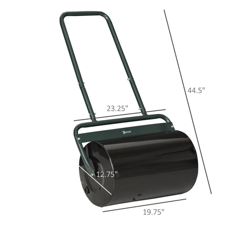 Heavy Duty Steel Lawn Roller with 10 Gallon Water or Sand Fill for Leveling Seeded Lawns Frost Damage