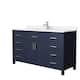Option Dark Blue, Nickel Trim,Carrara Cultured Marble Top