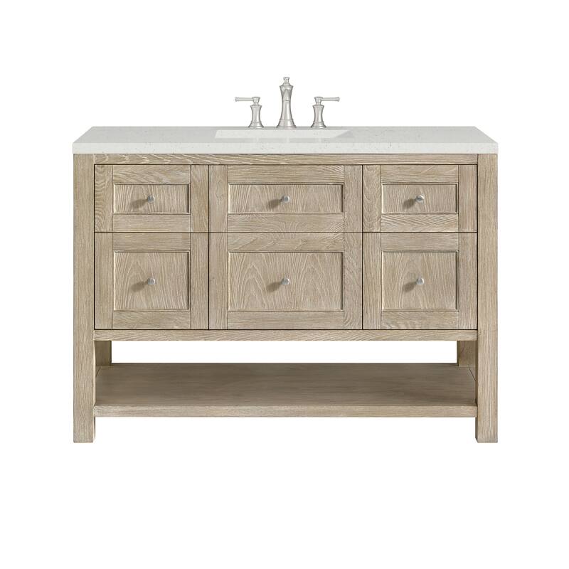 James Martin Vanities Breckenridge 48" Single Vanity, Whitewashed Oak - Lime Delight