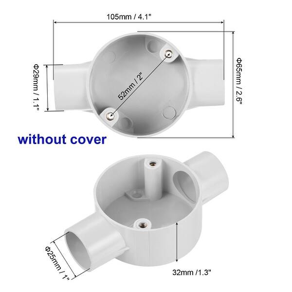 Conduit Box Junction Box Waterproof for Electronic Projects - Gray ...