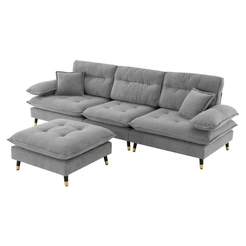 4-seater tufted sofa set