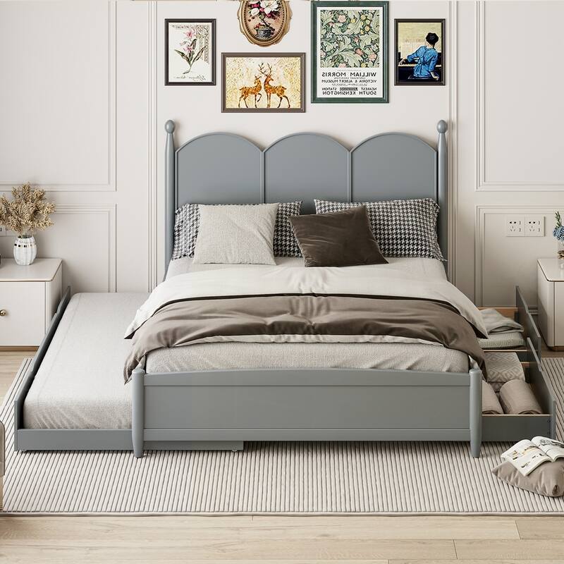 Platform Bed With with 2 Big Drawers