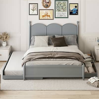 Platform Bed With with 2 Big Drawers