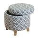 preview thumbnail 3 of 16, Carson Carrington Hnifsdalur Round Storage Ottoman