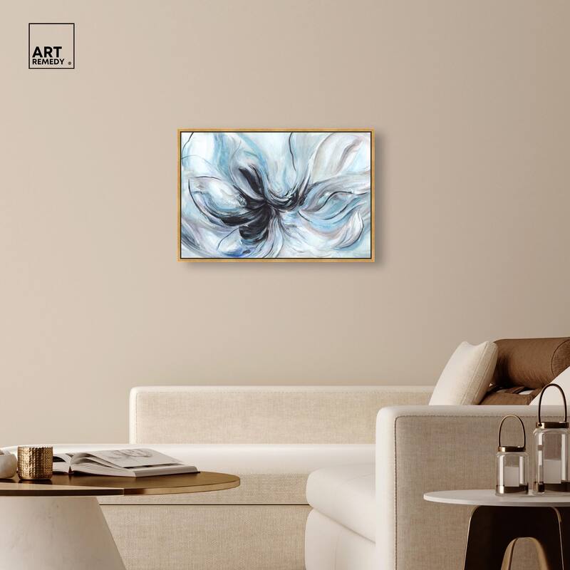 Soft Blues Canvas by Art Remedy