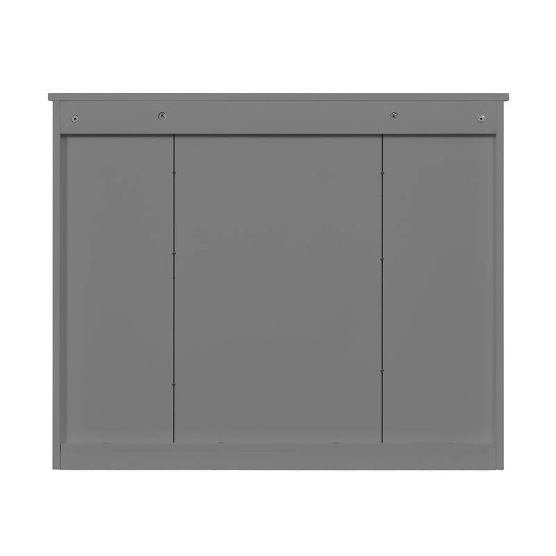 Wall-Mounted Medicine Cabinet with 4 Shelves, Mirrored Door Over-Toilet Storage