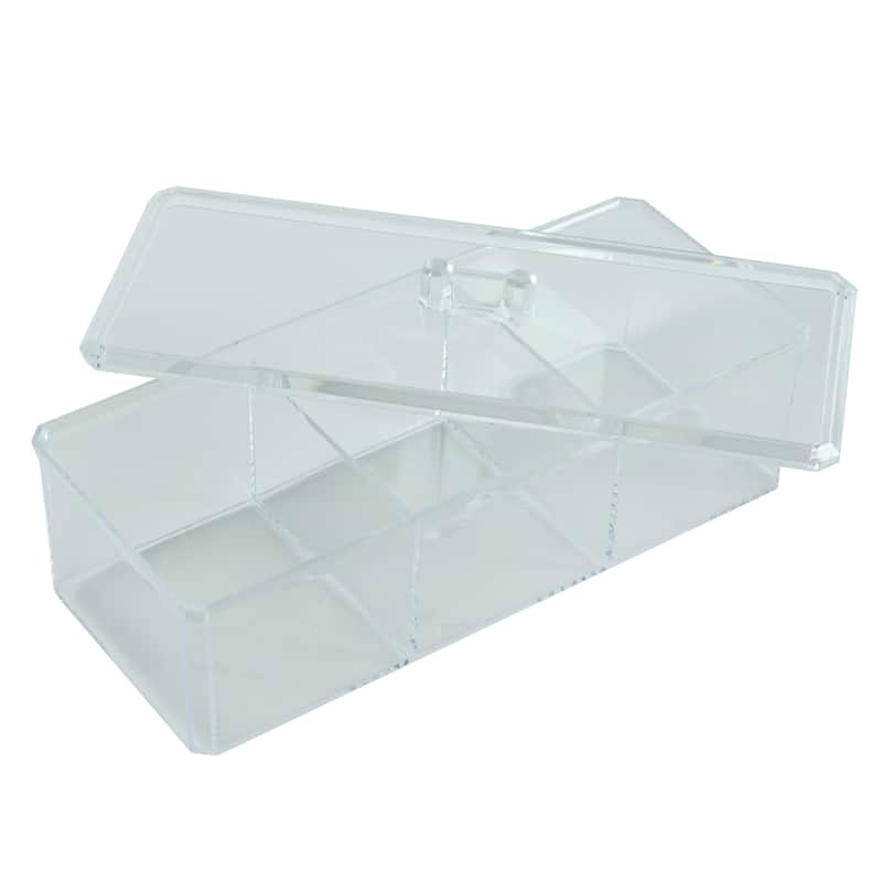 Elle Paris 3 Compartment Lidded Beauty Essentials Organizer Set