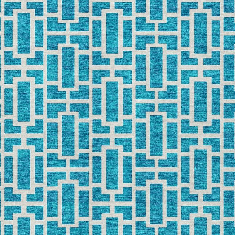 HomeRoots Geometric Transitional Rectangle Outdoor Rug