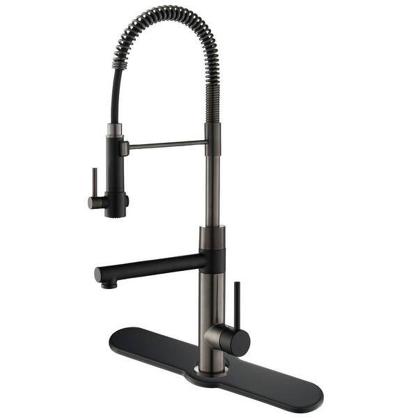 Kraus KPF-1603-DP03 Artec Pro 2-Function Commercial Style Pre-Rinse - Matte  Black / Black Stainless Steel