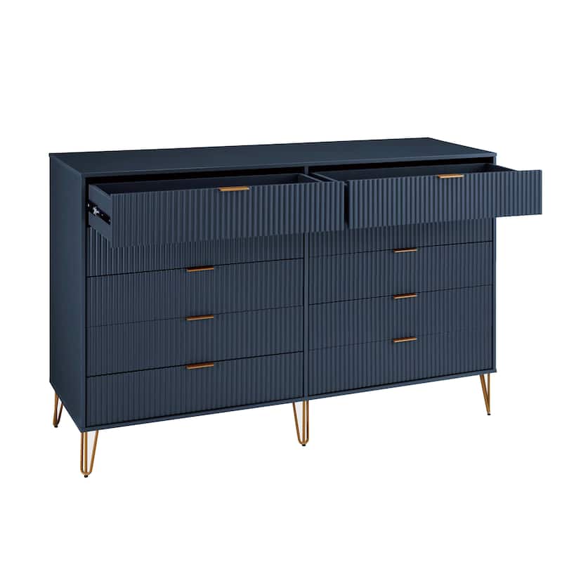 Manhattan Comfort Dumbo Modern 10-Drawer Double Tall Dresser