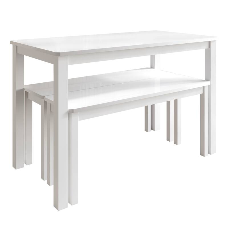 CraftPorch Wood Minimalist 3-piece Dining Set