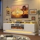 preview thumbnail 58 of 97, 70"/80" Modern Fireplace TV Stand with 36" Electric Fireplace