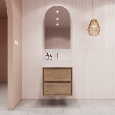 Victoria 24" Wall Mounted Modern Vanity with Acrylic Sink