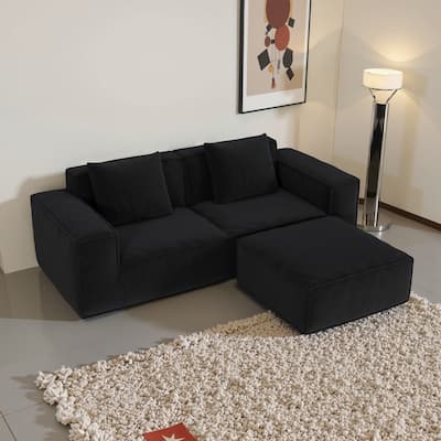 Modular Sofa Can Be Converted Into An Oversized Sofa Bed Free Conversion Sofa Set,Two Person Combination With Footrest