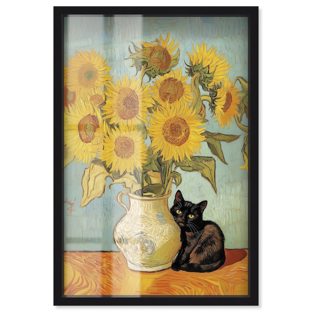 Sunflower Kitten Shadowbox by Art Remedy