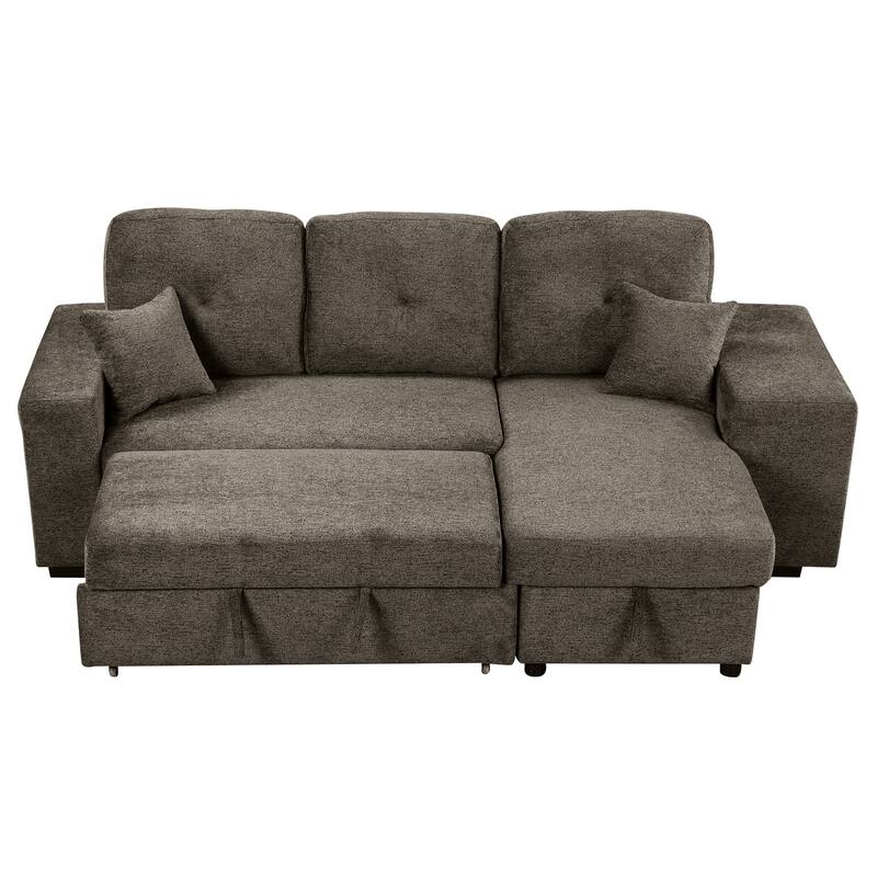 95" Reversible 3-Seater Sleeper Sofa with Storage Chaise