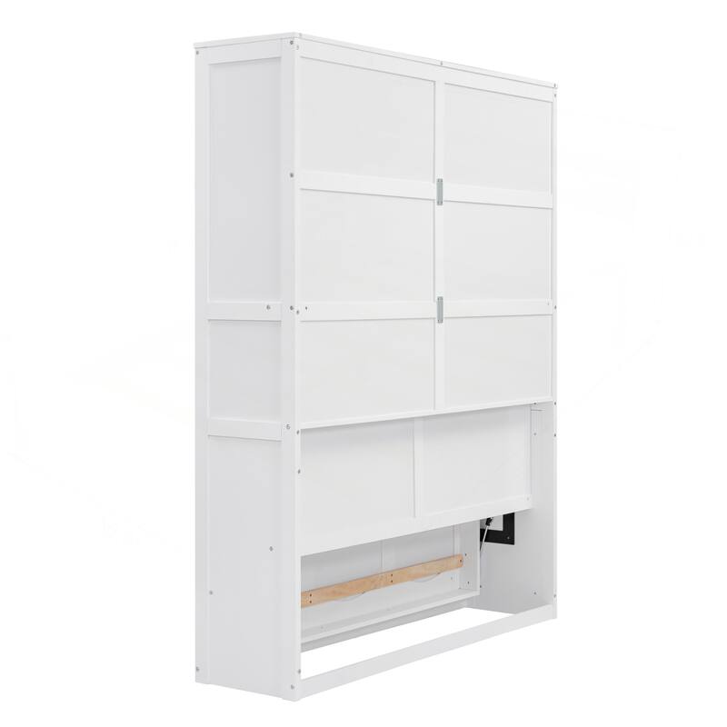Versatile Queen Size Murphy Bed with Shelves for Space Optimization