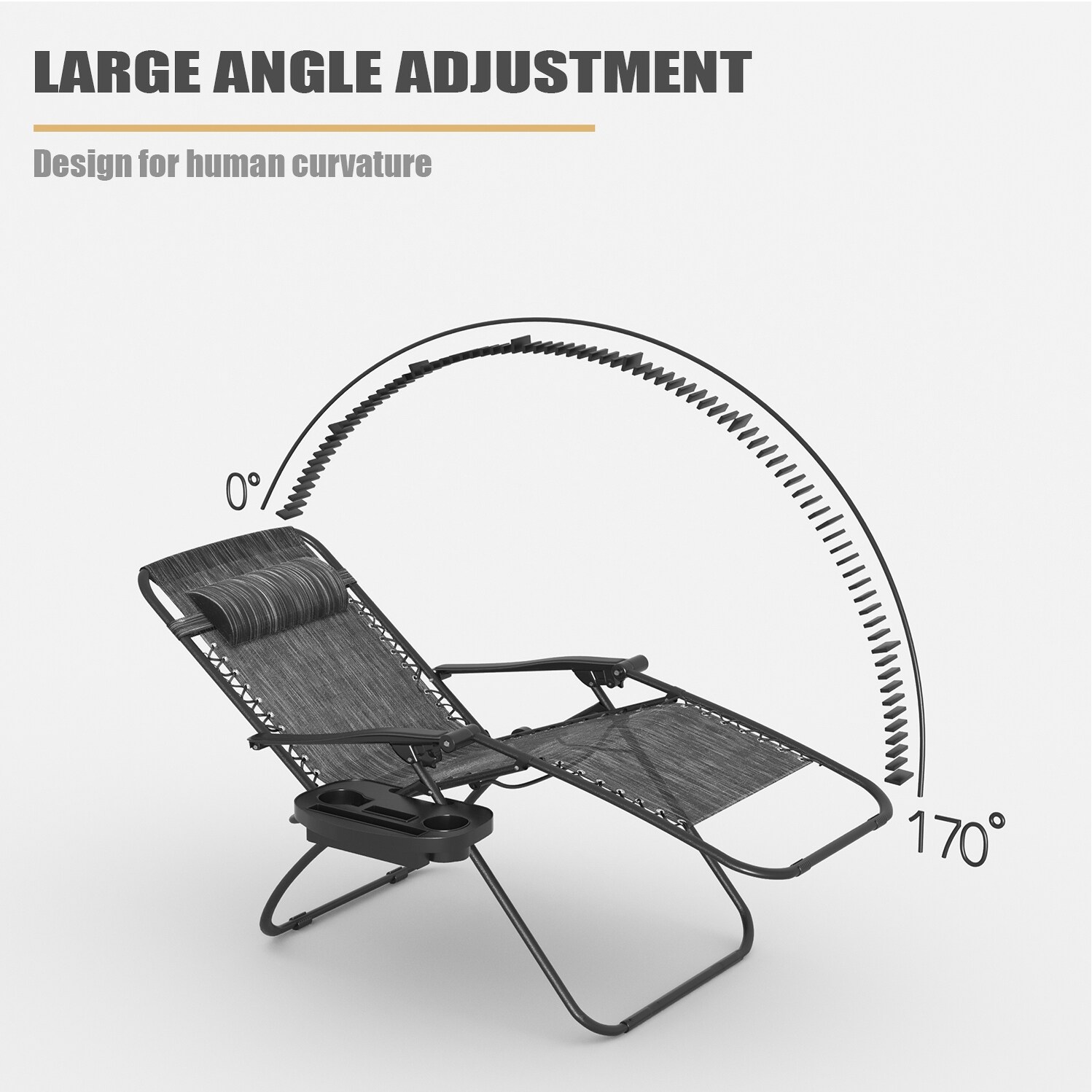 Homall Patio Zero Gravity Chair Lawn Lounge Chair with - Picture 30 of 45