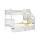 preview thumbnail 3 of 21, Max and Lily Twin over Full Staircase Bunk Bed with Storage Drawers