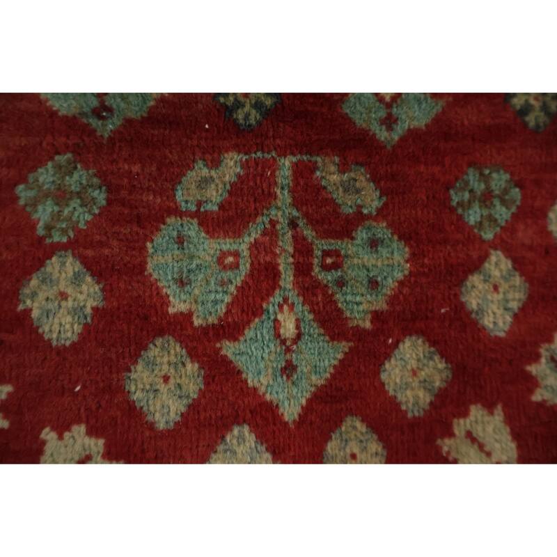 Hand Knotted Oriental 100% Wool Carpet Traditional Tribal Red Shiraz Area Rug - 5' 2'' X 3' 10''