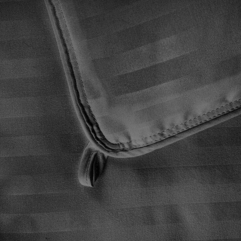 Superior 1 cm Striped Brushed Microfiber Reversible Down Alternative Comforter