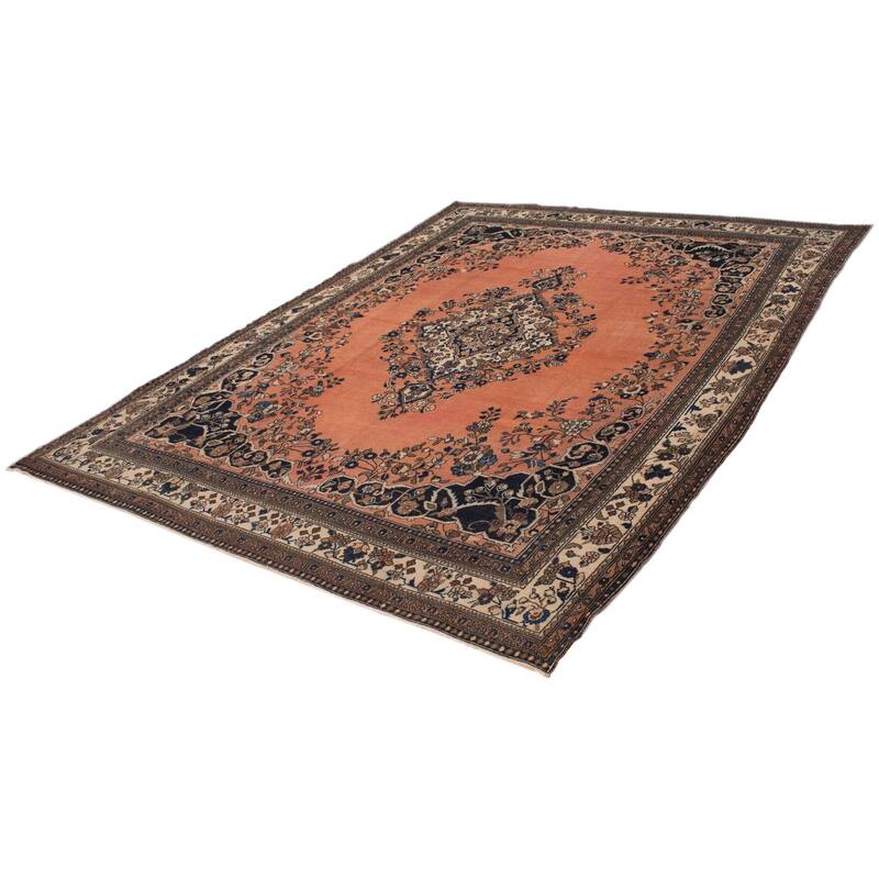 ECARPETGALLERY Hand-knotted Antalya Vintage Copper Wool Rug - 10'6 x 13'6