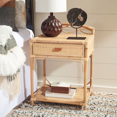 SAFAVIEH Aaliyah Bea Coastal 1-Drawer 1-Shelf Nightstand