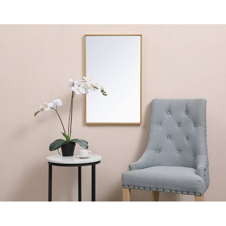 Elegant Lighting Eternity 28" x 18" Rectangular Flat Metal Framed
