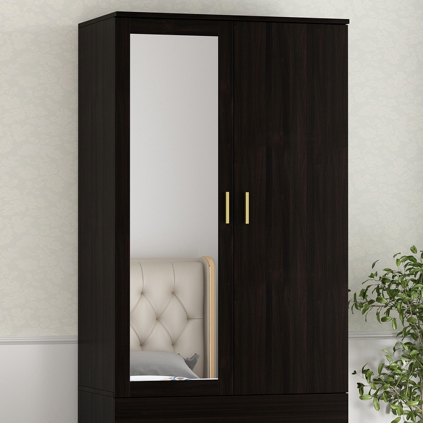 2 door cupboard with mirror discount