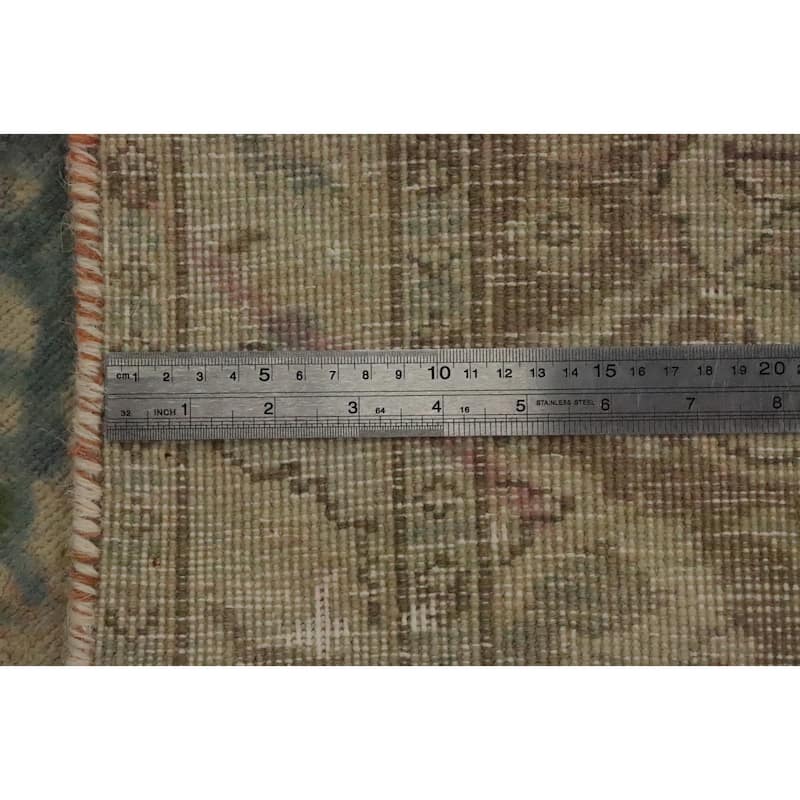 Hand Knotted Oriental 100% Wool Carpet Traditional Floral Oranges & Rust Tabriz Area Rug - 12' 10'' X 9' 9''