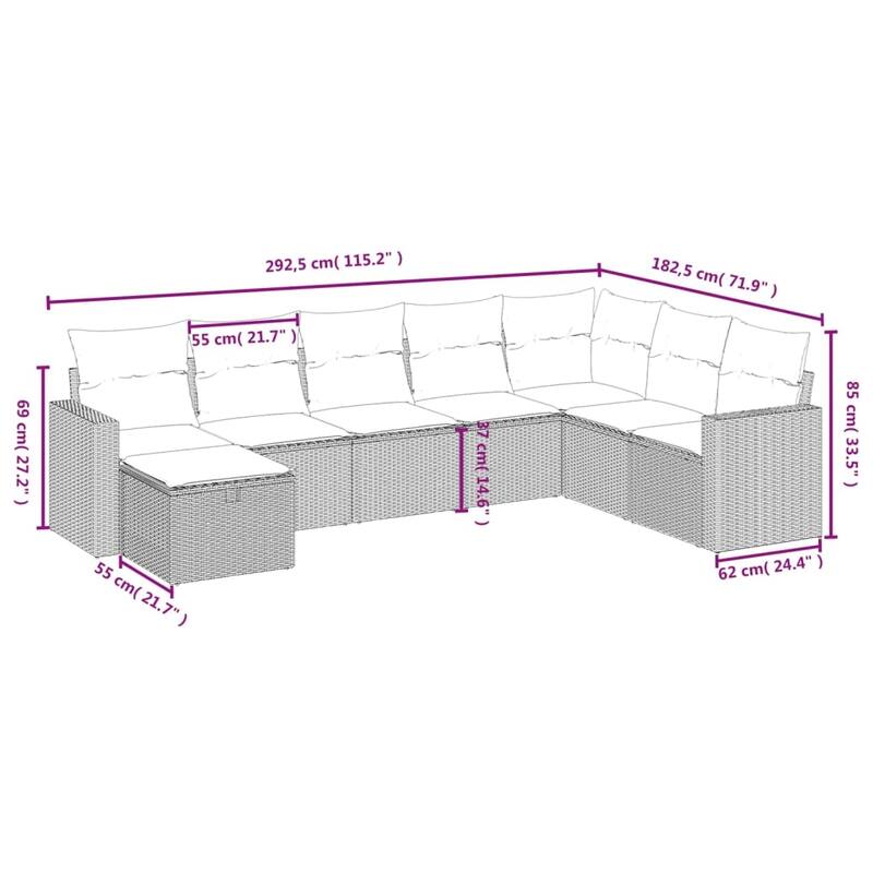 vidaXL Garden Sofa Set