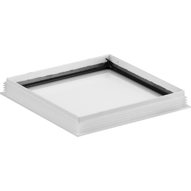 Square White 6" Clear Glass Square Cylinder Lens Cover for P5644 - 6.250" x 6.250" x 1.250"