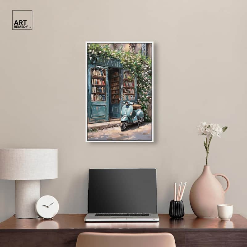 Quaint Bookstore Canvas by Art Remedy