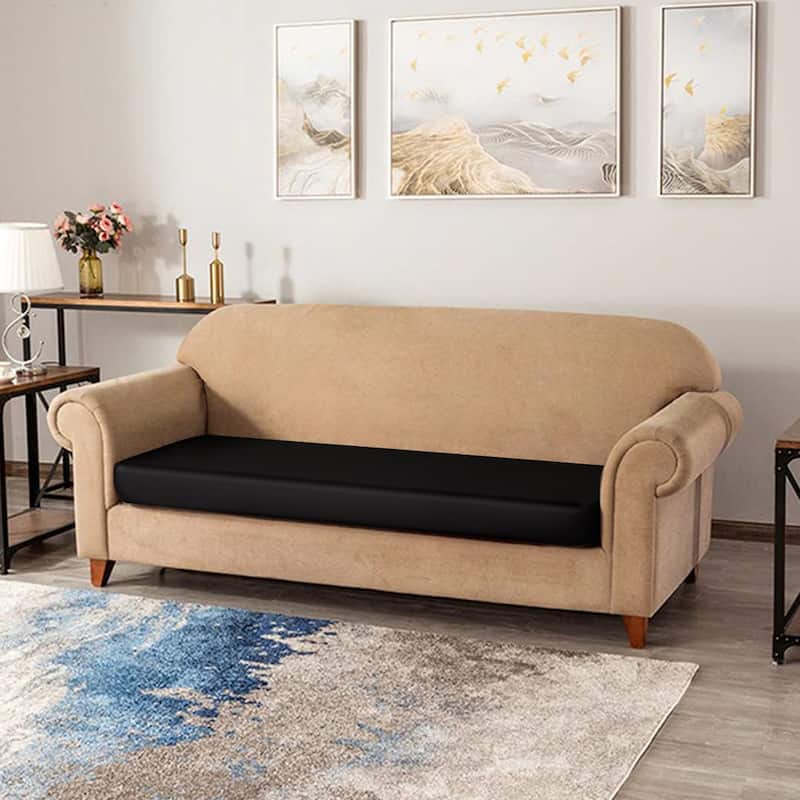 PU Stretch Cushion Cover Couch Cushion Slipcover Sofa Protector