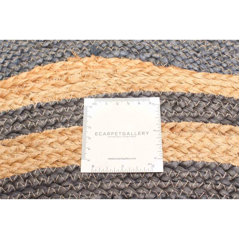 ECARPETGALLERY Braided Weave Palas Denizli Tan Jute Rug - 3'10 x 3'10