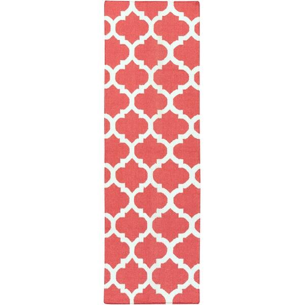 slide 2 of 41, Hand-woven Samick Moroccan Trellis Flatweave Wool Runner Area Rug - 2' 6" x 8'