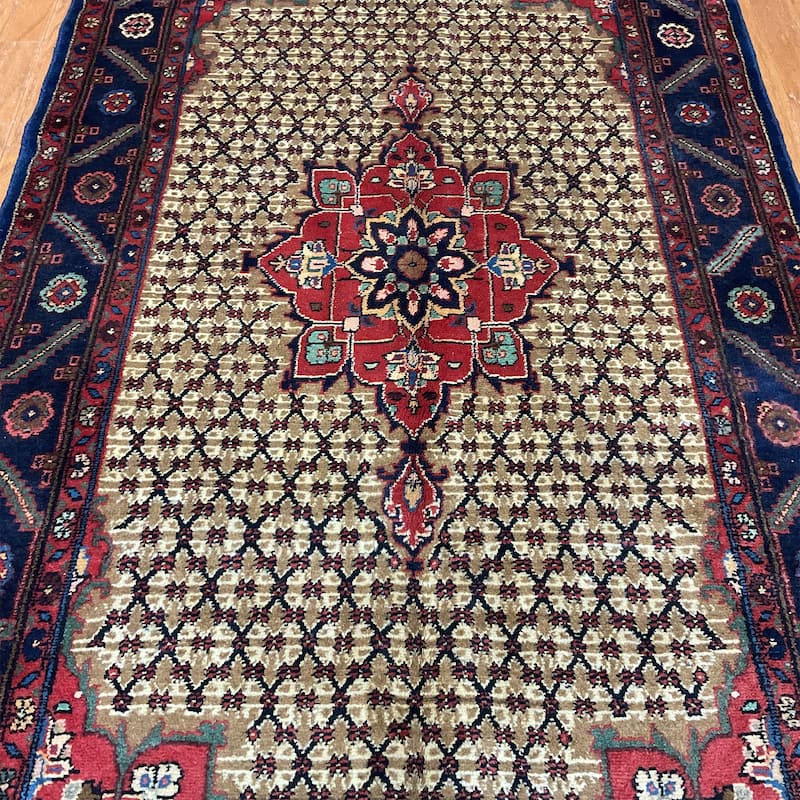 HERAT ORIENTAL Handmade Hamadan Wool Rug - 4'4" x 7'10"