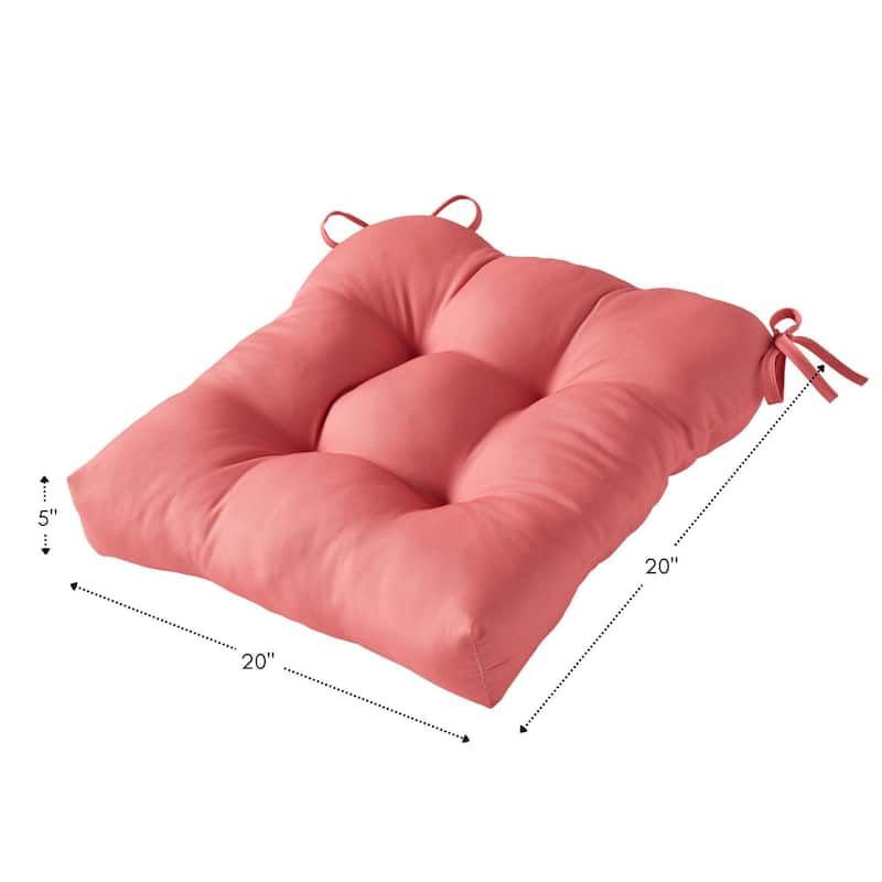 20-inch Square Polyester Outdoor Dining Seat Cushion by Greendale Home Fashions