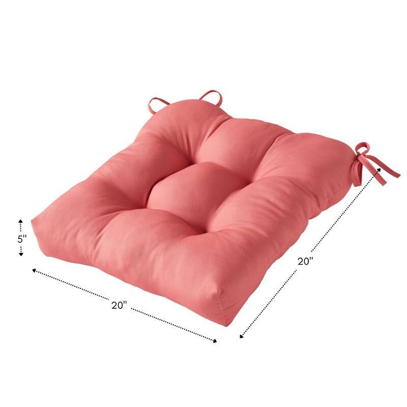 Outdoor 20-inch Polyester Dining Seat Cushion (Set of 2)