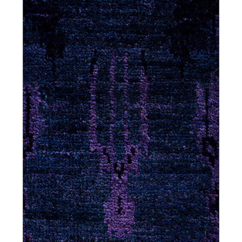Overdyed One-of-a-Kind Hand-Knotted Area Rug - Purple - 4' 5" x 7' 5"