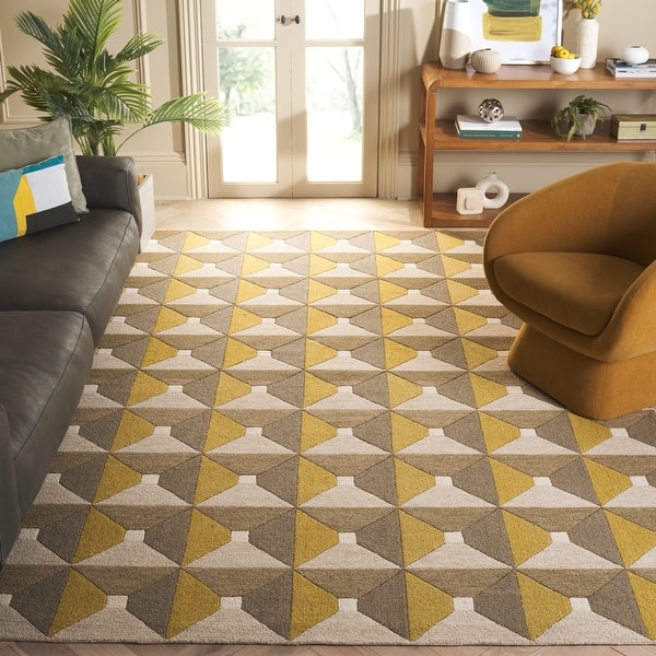 slide 2 of 19, SAFAVIEH Handmade Genre Gerhilde Mid-Century Modern Wool Rug