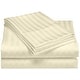 preview thumbnail 19 of 21, 1200 Thread Count Cotton Deep Pocket Luxury Hotel Stripe Sheet Set Ivory - Queen