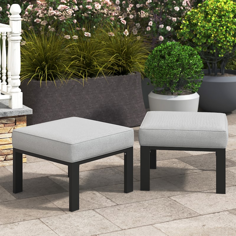 Metal Ottomans Set of 2