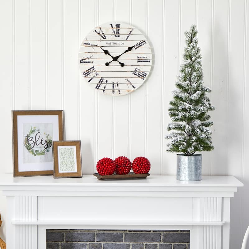 3Ft Artificial Christmas Tree with Planter - Holiday Pine Tree Decor for Home Office - Green - 36