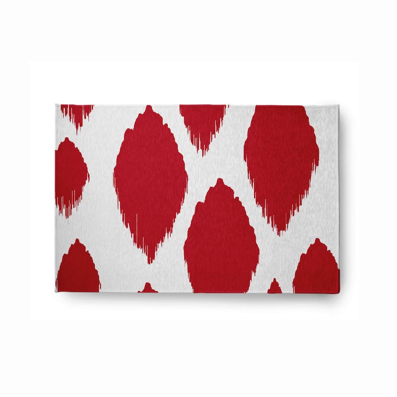 Web of Ikat Soft Chenille Rug - 2' x 3' - Red