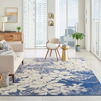 Nourison Tranquil Contemporary Abstract Floral Area Rug