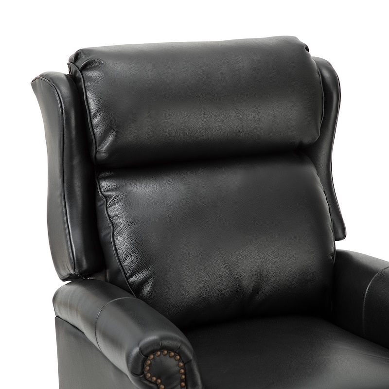Noemon Genuine Leather Recliner with Nailhead Trims by HULALA HOME (Set of 2)
