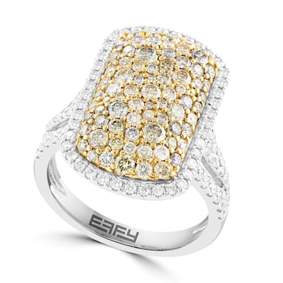 Effy Women's 14K White & Yellow Gold Diamond Ring