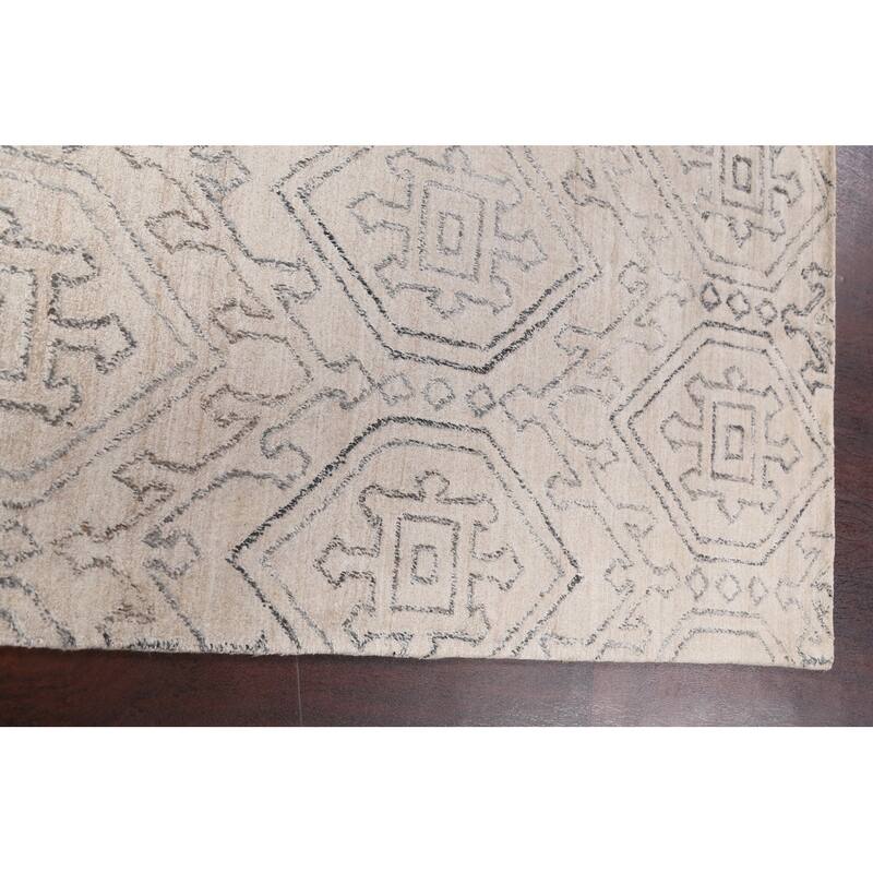Geometric Oriental Gabbeh Area Rug Wool Handmade Modern Carpet - 5'0" x 7'10"