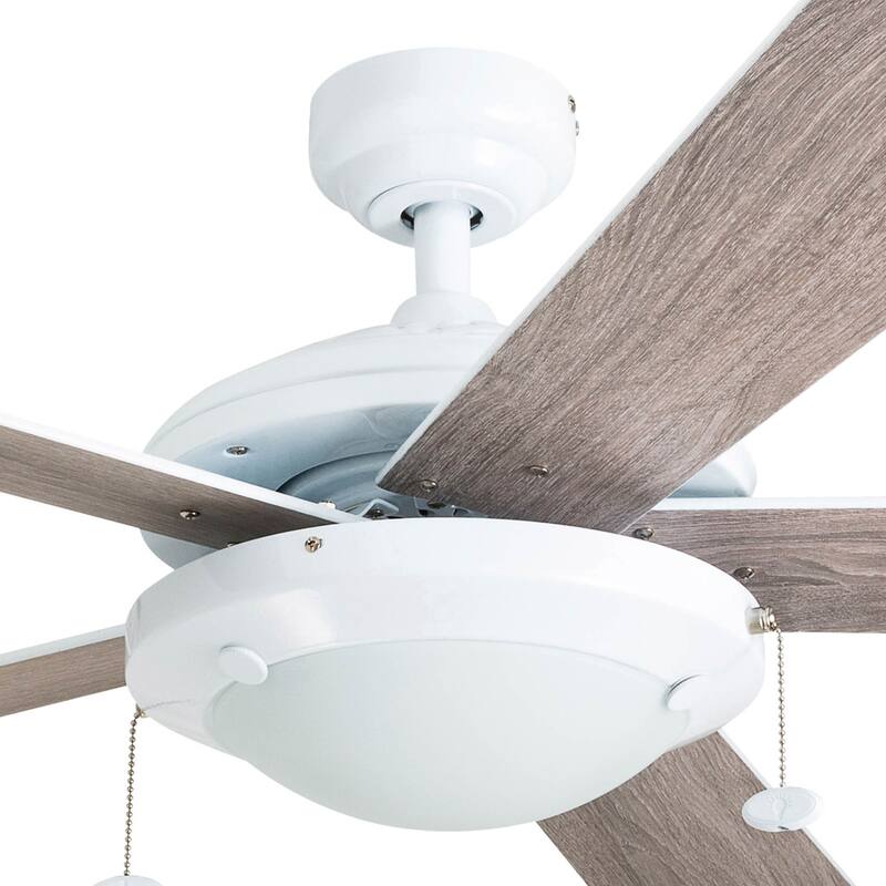 52" Prominence Home Bolivar Farmhouse Ceiling Fan with Light and Pull Chains - 52-inch